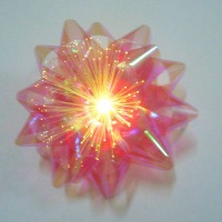 PR850303--粉色彩虹彩带LED星星花