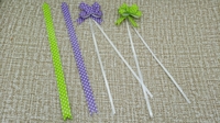PP860101--12MM 25CM Dots Printed Ribbon Pull Bows 