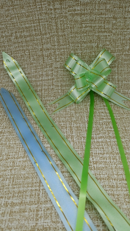 PGL860301--23mm 46cm 压金线拉花蝴蝶结