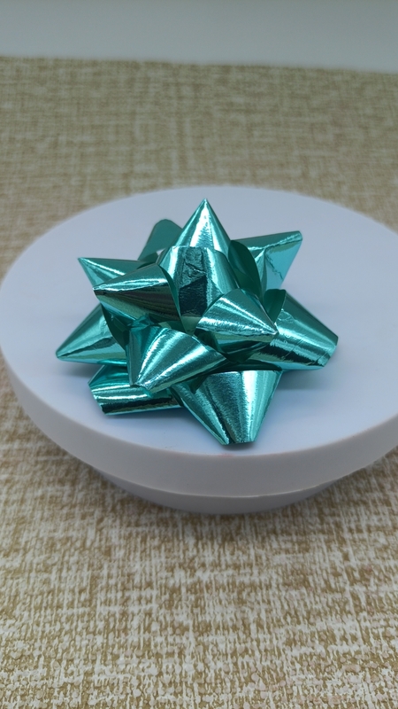 PC810301--3''金属色彩带圣诞装饰花
